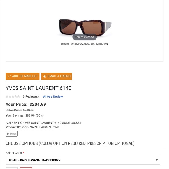 YSL Tortoise Shell Havana Brown Sunglasses… Yves St Laurent - Picture 11 of 11